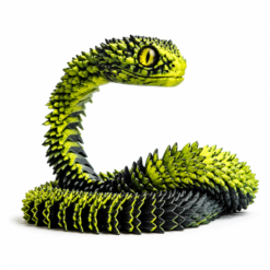 3D Printed Snake (small 30cm) Black Gold