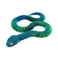 3D Printed Snake (small 30cm) Green Blue
